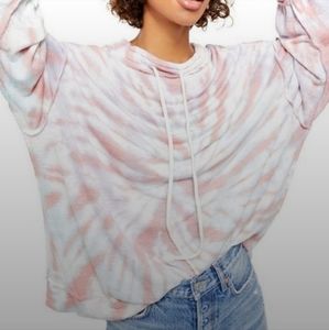 Free People S Best Catch Tie Dye Pullover Cowl Neck Tunic Sweatshirt Top